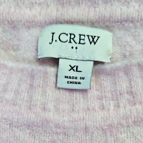 J. Crew Light Pink Boxy Mockneck Sweater in Extra Soft Yarn Wool Blend BC534 - Picture 7 of 8
